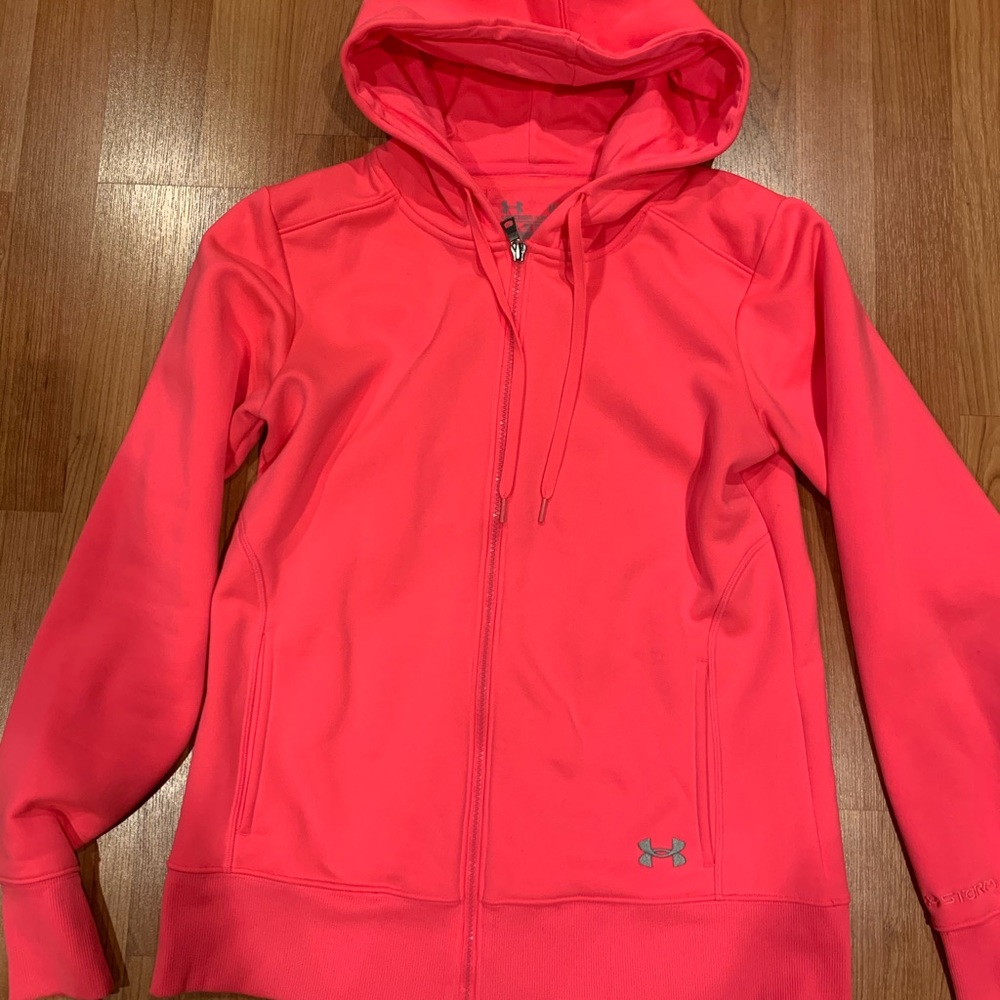 Neon Pink women’s under Armour zip up hoodie